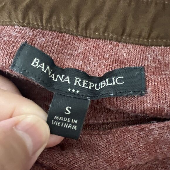 Banana Republic Sweater Men Small Red Long Sleeve Pullover Henley Casual - Picture 3 of 12